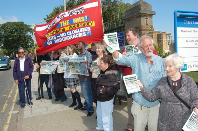 North East London Council of Action picket to defend Chase Farm Hospital on Tuesday lunchtime