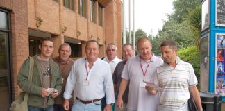 Watford postal workers outside the CWU conference in Bournemouth on Friday