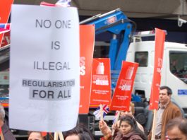Marchers in London on May 6th demand regularisation for all migrant workers