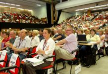 Delegates at the UNISON conference in Brighton yesterday