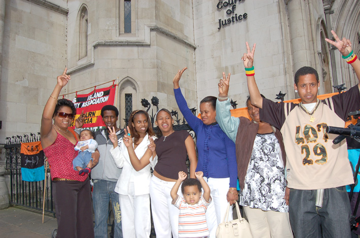 Chagos Islanders at the Court of Appeal on May 23rd when it found for their appeal to return to a part of the Chagos Islands
