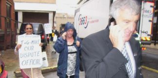 TGWU leader Tony Woodley made haste when Gate Gourmet workers tried to approach him