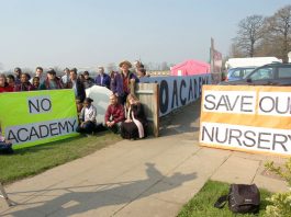 Campaigners occupying the site of a proposed academy in Wembley Park have already forced the withdrawal of one sponsor