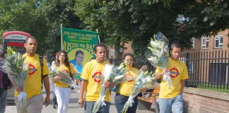 Friends and relatives of Jean Charles marched to Stockwell