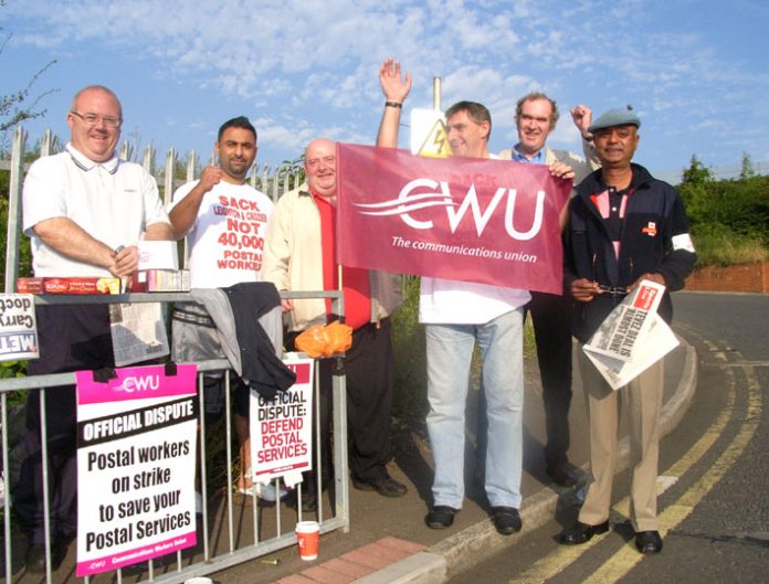 ‘One hundred per cent solid’ said pickets at the Princess Royal Distribution Centre in Willesden yesterday morning