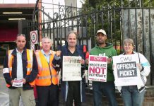Determined Brentford and Isleworth delivery office pickets on Thursday morning