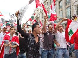 Demonstrators in London last July  22nd demanding an end to the Israeli bombing of Lebanon