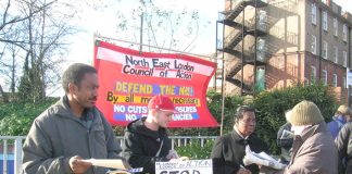 North East London Council of Action picket of the North Middlesex hospital against bed closures