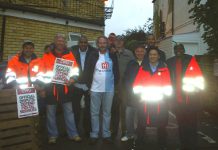 CWU pickets at Stamford Hill Delivery office during the September 29th strike in North London