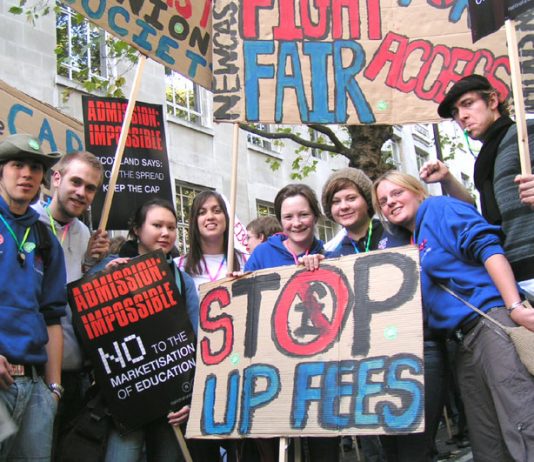 NUS members from Newcastle on last October’s national demonstration against fees