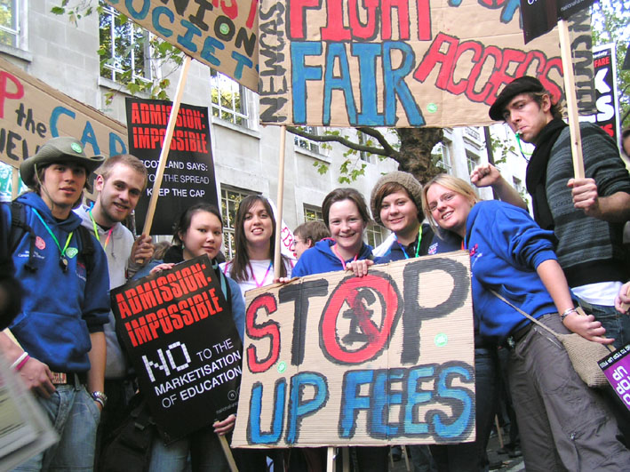 NUS members from Newcastle on last October’s national demonstration against fees