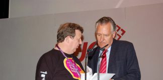 The GMB’s PHIL DAVIES confronts Work and Pensions Secretary  PETER HAIN about the Remploy crisis at the TUC Congress