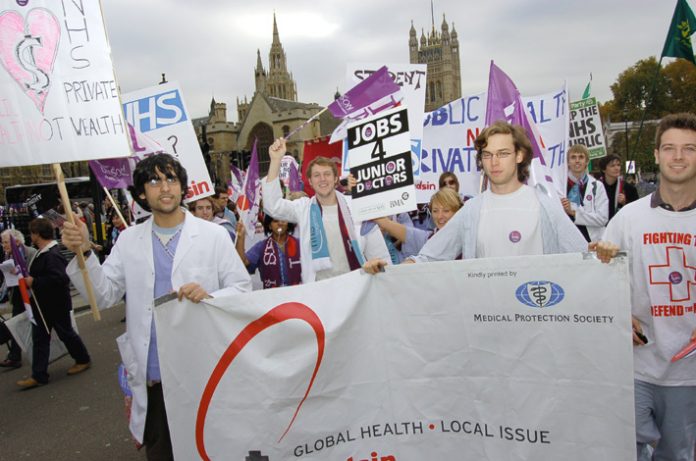 Junior doctors on the NHSTogether march in London on November 3rd