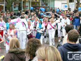 1,000 March In Norwich Against Arts Cuts A section of the 1,000-strong march through Norwich on Saturday against Arts Council imposed funding cuts
