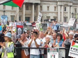 London demonstration last June in support of the Palestinian struggle