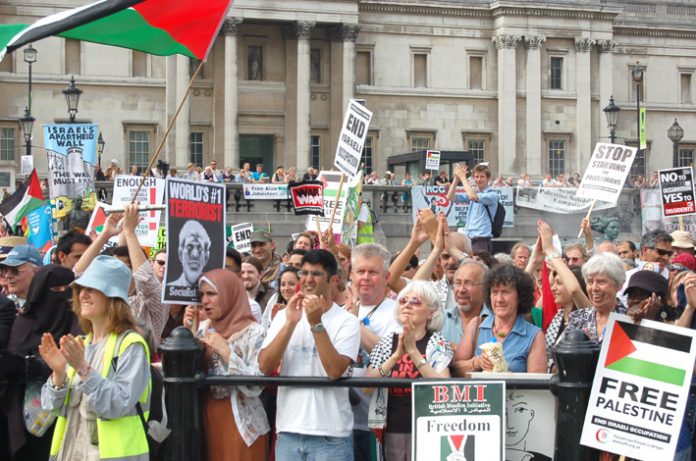 London demonstration last June in support of the Palestinian struggle