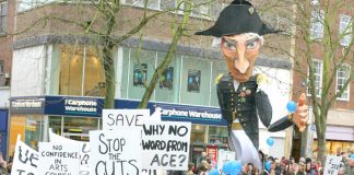 Over 1,000 people marched through Norwich last month against the Arts Council cuts