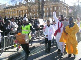 Tamil Youth Organisation dramatisation of the bloody massacre of Tamils which is supported by Buddist monks