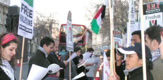 The names of Palestinians who have died because they could not leave Gaza to get medical treatment were read out at the picket