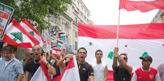 London demonstration on July 22 last year against the Israeli bombing of Lebanon
