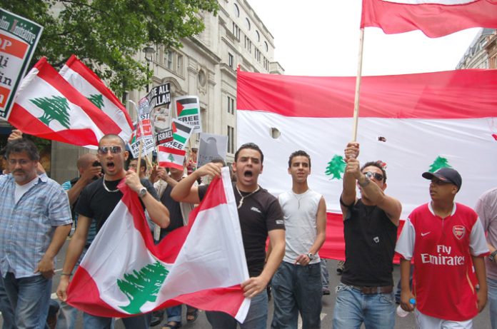 London demonstration on July 22 last year against the Israeli bombing of Lebanon
