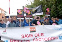 Remploy workers outside the company’s Brixton factory during their national march last year