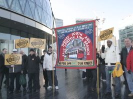 End The Ppp On The London Underground RMT members demonstrate outside the London Assembly Building on December 13 last year against privatisation of the Tube network