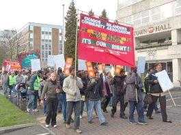 Chagos Islands Community Association and their supporters marching in Crawley on February 10th last year