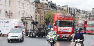 The fuel tax convoy arrives in Westminster on Tuesday