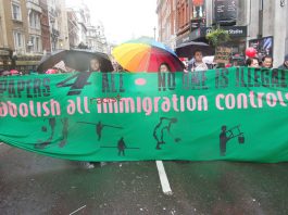 Demonstrators in London in May last year against all immigration controls