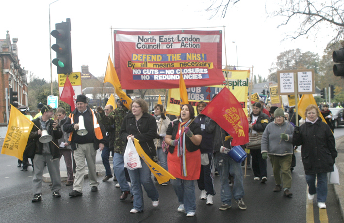 Last November’s 3,000-strong march through Enfield organised by the Council of Action to keep Chase Farm Hospital open