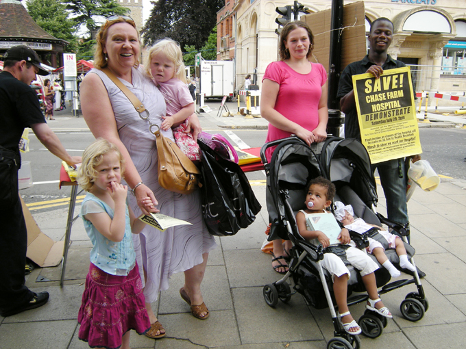 Local Enfield residents are determined to keep their local Chase Farm hospital open and will be marching today