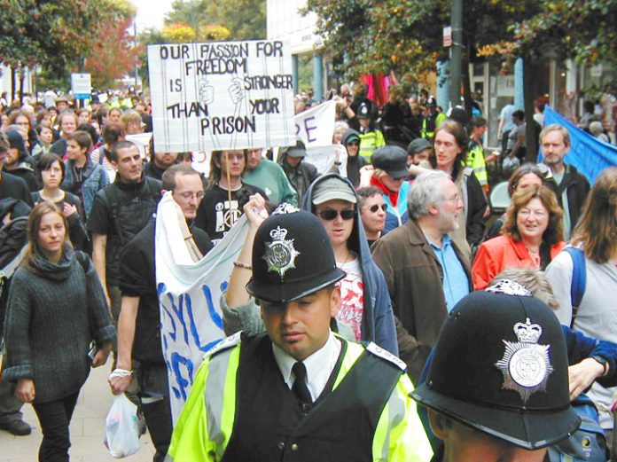Demonstration in Crawley against the building of an Immigration Removal Centre near Gatwick Airport