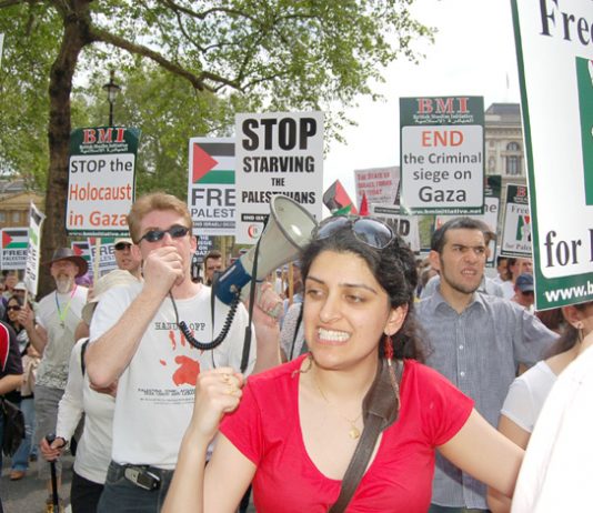 Demonstration in London on May 10th in support of a Palestinian state