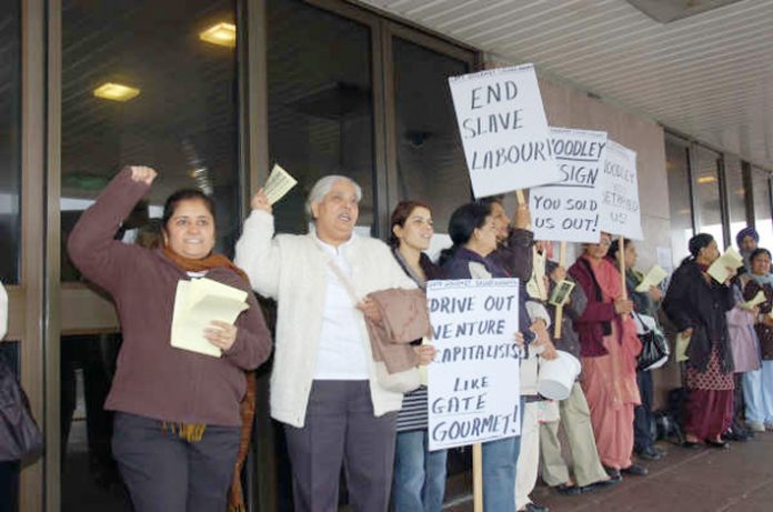 Sacked Gate Gourmet workers lobbied the TUC yesterday, demanding the trade union leaders fight ‘private equity bandits’ and that they be returned to their jobs