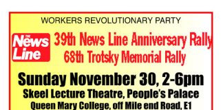 News line Anniversary Rally – today!