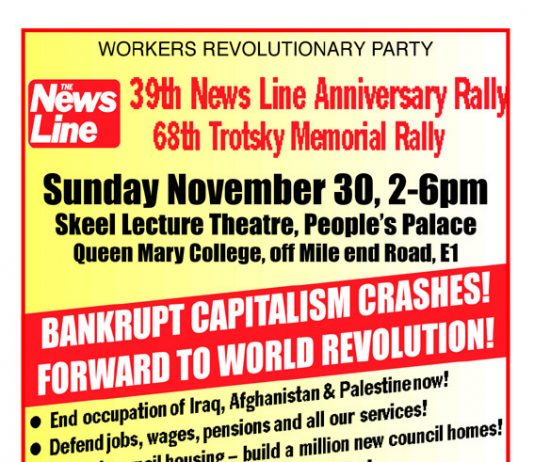 News line Anniversary Rally – today!