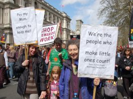 Teachers marching over pay last April – the NUT want to see the ‘costly and unnecessary’  Academy programme abandoned