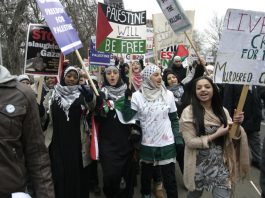Youth on a march in London in January against the Israeli attack on Gaza