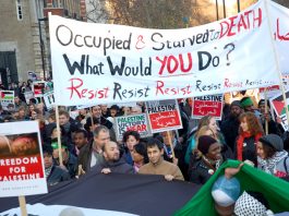ISRAEL SEIZES HAMAS LEADERS – as Palestinians discuss a Unity Government Marchers in London on January 3 express their support for the Palestinian resistance in Gaza during Israel’s bombing campaign
