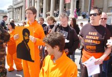Demonstration last June demanding the release of Binyam Mohamed from Guantanamo Bay prison