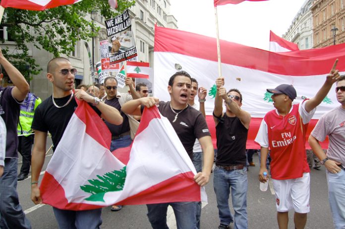 Marchers in London in July 2006 condemn the Israeli bombing of Lebanon