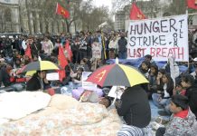 The two young Tamil hunger strikers are determined to force the British government to stop the genocide of Tamils in Sri Lanka or die in the attempt