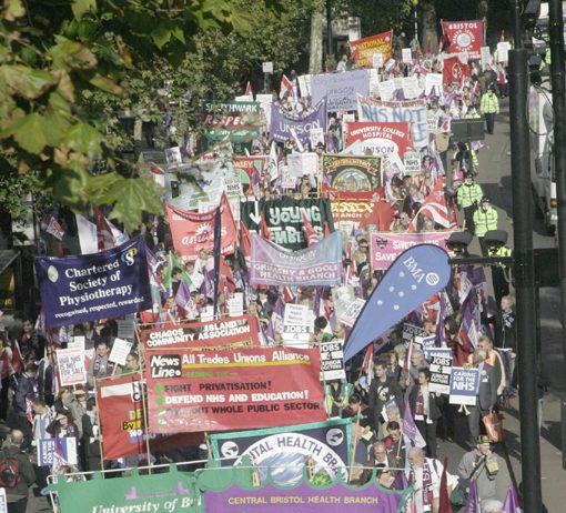 ‘NHSTogether’ mass demonstration on November 3rd 2007 against privatisation in the NHS