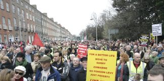 The 125,000-strong Dublin demonstration in defence of jobs and wages on February 21