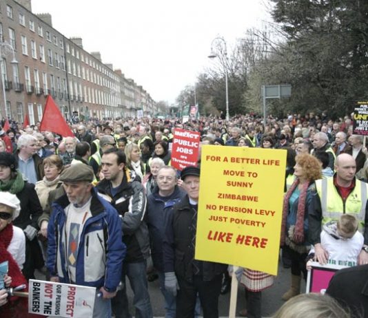 The 125,000-strong Dublin demonstration in defence of jobs and wages on February 21
