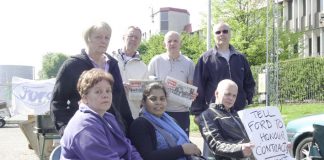 Sacked Visteon workers picketing outside the company’s Basildon plant