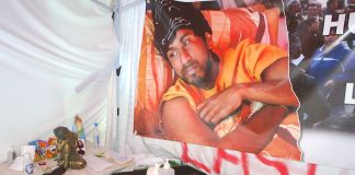 Hunger striker PARAMESWARAN SUBRAMANIYAN now on the 22nd day of his action. He is not prepared to give up