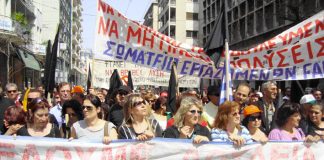 Over 100,000 Greek workers marched on April 2 during their general strike