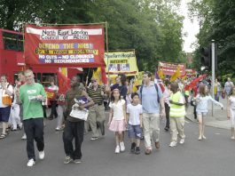 North East London Council of Action march in Enfield last July to keep open Chase Farm Hospital
